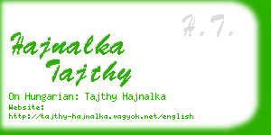 hajnalka tajthy business card